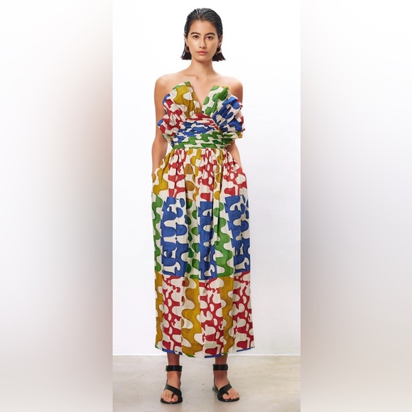 Mara Hoffman Billie Skirt and Vivi top in multi color pattern - Picture 1 of 15